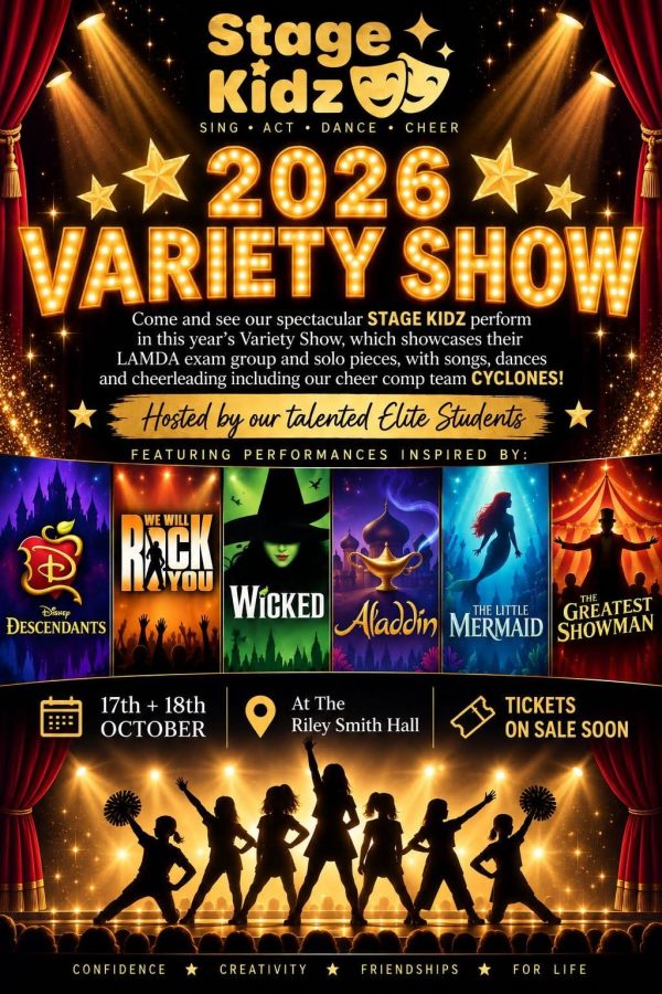 Variety Show 2026 Variety Show - Sunday 18th October 6.30pm - Wednesday Students - Online sales are now closed. Tickets and Programmes are now available on the door.
